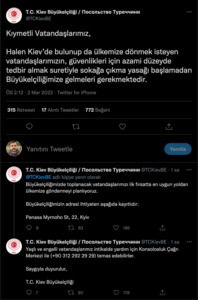 Türkiye'nin Kiev Büyükelçiliği'nden Ukrayna'daki Türklere yeni uyarı! - Resim: 0