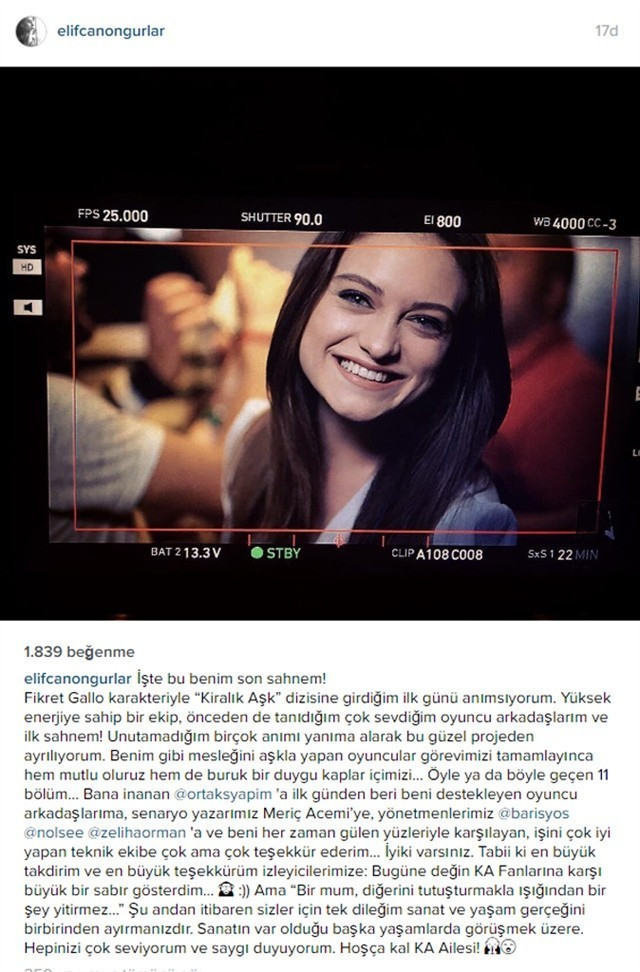 Kiralık Aşk'tan ayrıldığını işte böyle duyurdu - Resim: 3