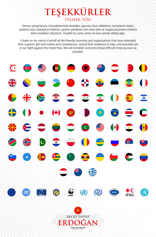 Cumhurbaşkanı Erdoğan'dan tüm ülke ve organizasyonlara teşekkür - Resim: 0