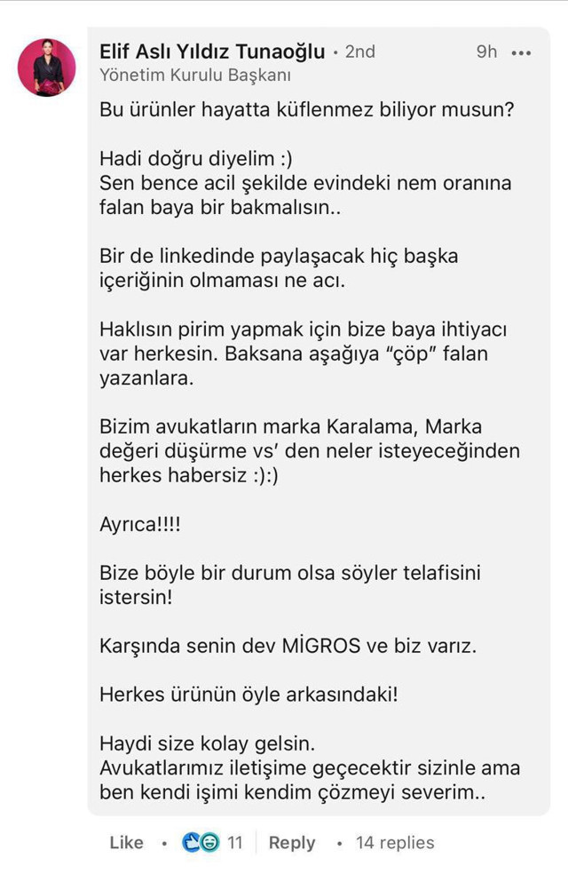 Küflü çikolata paylaşımı CEO'yu çıldırttı müşteriyi tehdit etti tepki yağınca paylaşımı sildi - Resim: 1
