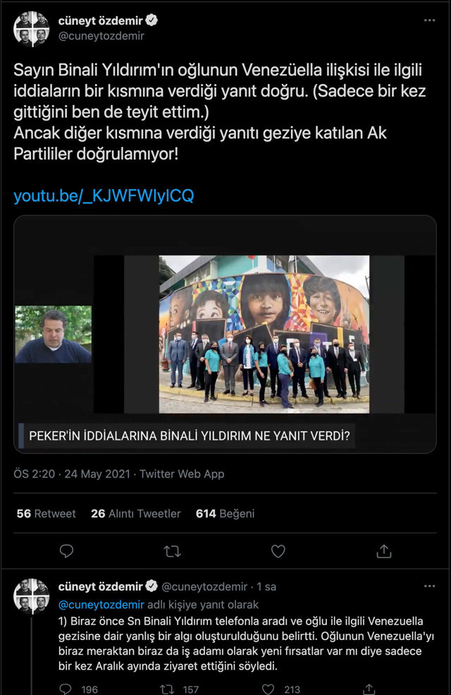 Venezuela'ya gitmişti Binali Yıldırım'dan oğlu Erkan Yıldırım için yeni açıklama! - Resim: 0