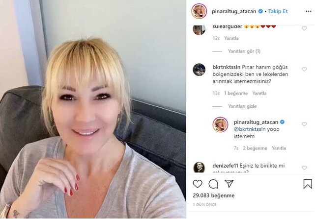 Pınar Altuğ'dan göğüs benlerine yorum yapan takipçisine olay yanıt! - Resim: 2