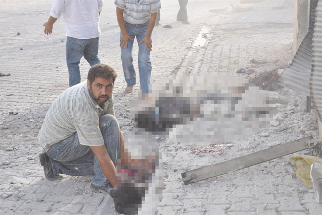 Bombanın düştüğü evin şok görüntüsü - Resim: 4