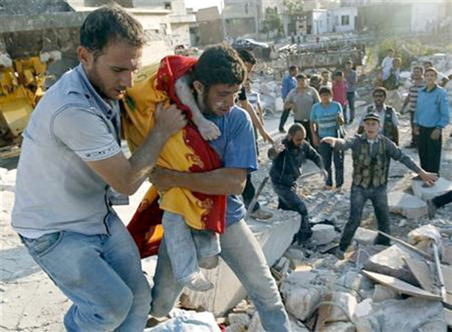 Esad'ın uçakları Azez'i yerle bir etti - Resim: 2