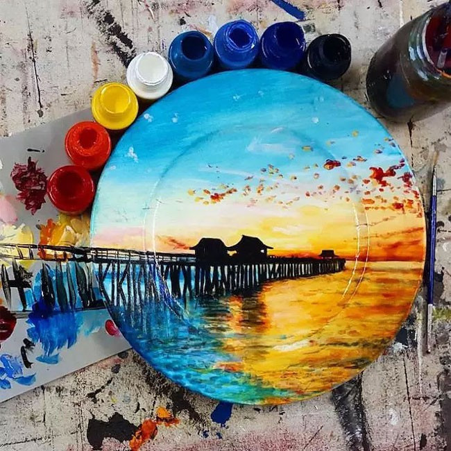 Tabak üzerinde muhteşem sanat - Resim: 3