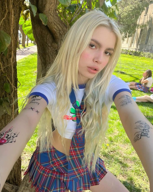 Banyo pozu olay yarattı! Göğüs uçlarını kapatan Aleyna Tilki şimdi de dantelli giydi - Resim: 1