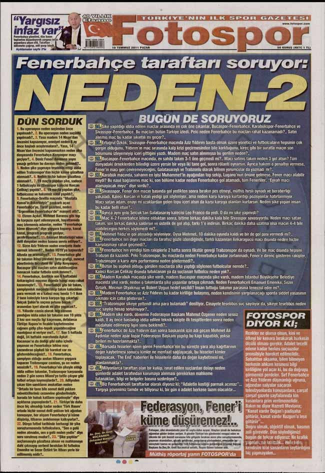 Fotospor'un manşetindeki ilginç sorular - Resim: 3