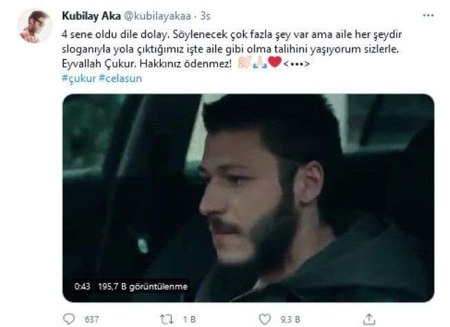 Show TV dizisi Çukur'un Celasun'u diziden ayrıldı Kubilay Aka bakın neler yazdı - Resim: 4