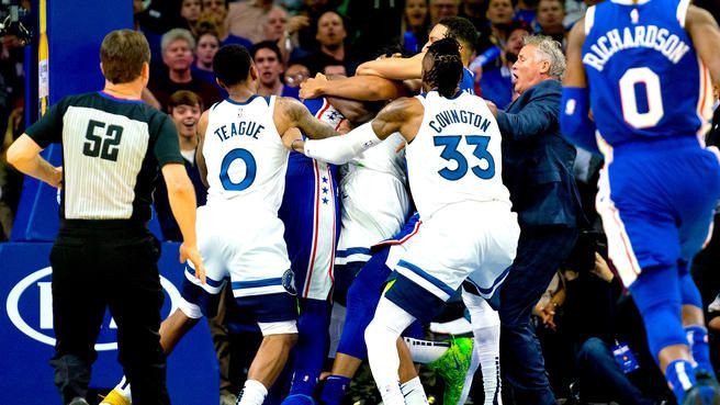 NBA'de Karl Anthony Towns ve Joel Embiid gırtlak gırtlağa girdi - Resim: 3