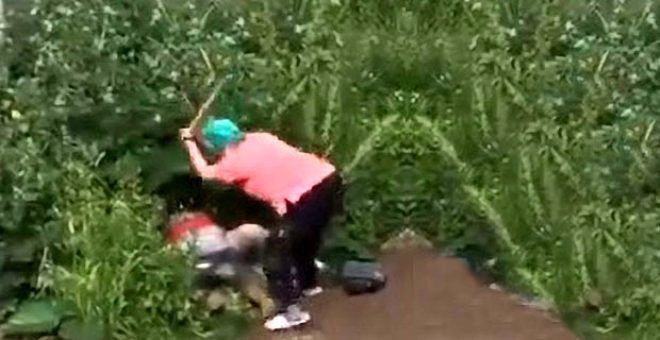 Çalıların arasında ilişkiye giren çifte sopayla daldı! O anlar kameraya yansıdı - Resim: 1