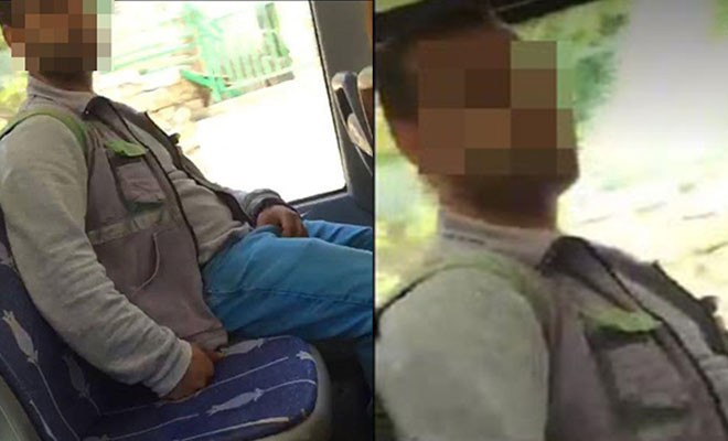 Otobüsteki tacizi görüntüledi! Elini cinsel organına... - Resim: 3