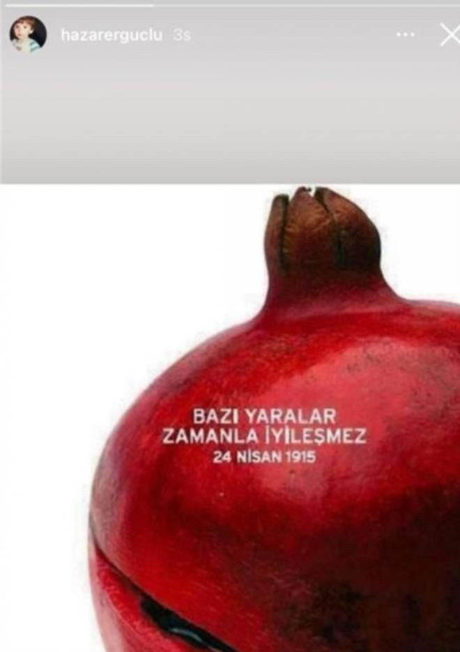 Hazar Ergüçlü tepki çekince anında sildi sözde soykırım paylaşımı skandal! - Resim: 3