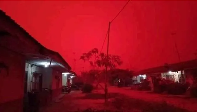 Gökyüzü kan kırmızısına büründü görenler hayrete düştü son yılların en kötüsü - Resim: 4