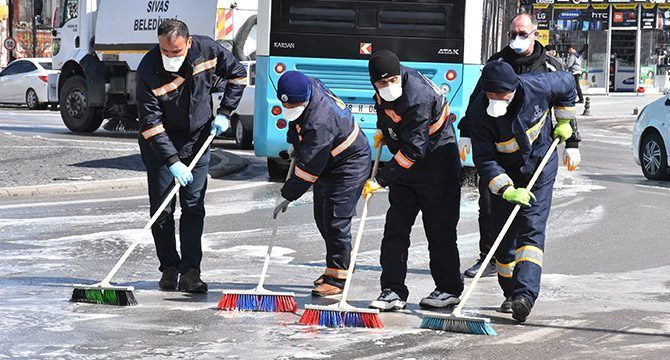 Koronavirüse karşı şehirler foşur foşur yıkandı - Resim: 3
