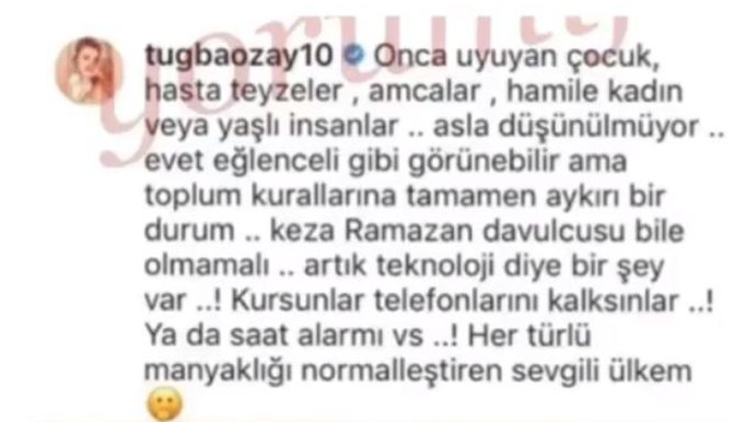 Tuğba Özay'dan fenomen videoya tepki! Ramazan davulcusunu topluma aykırı buldu! - Resim: 2