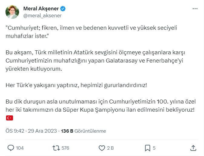 Siyaset tek yürek oldu! Süper Kupa ikiye bölünsün, Galatasaray ve Fenerbahçe şampiyon ilan edilsin - Resim: 4