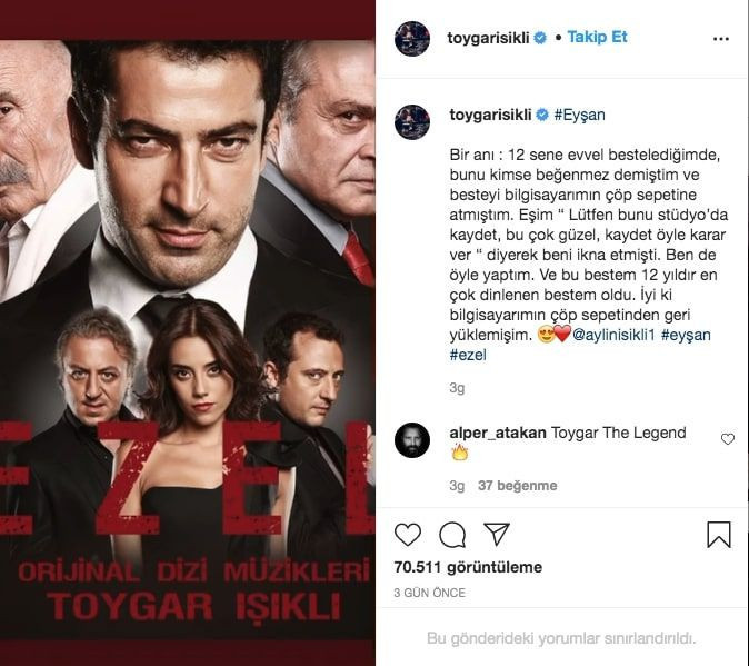 Ezel dizisi itirafı Toygar Işıklı'dan seneler sonra geldi Cansu Dere Kenan İmirzalıoğlu... - Resim: 3