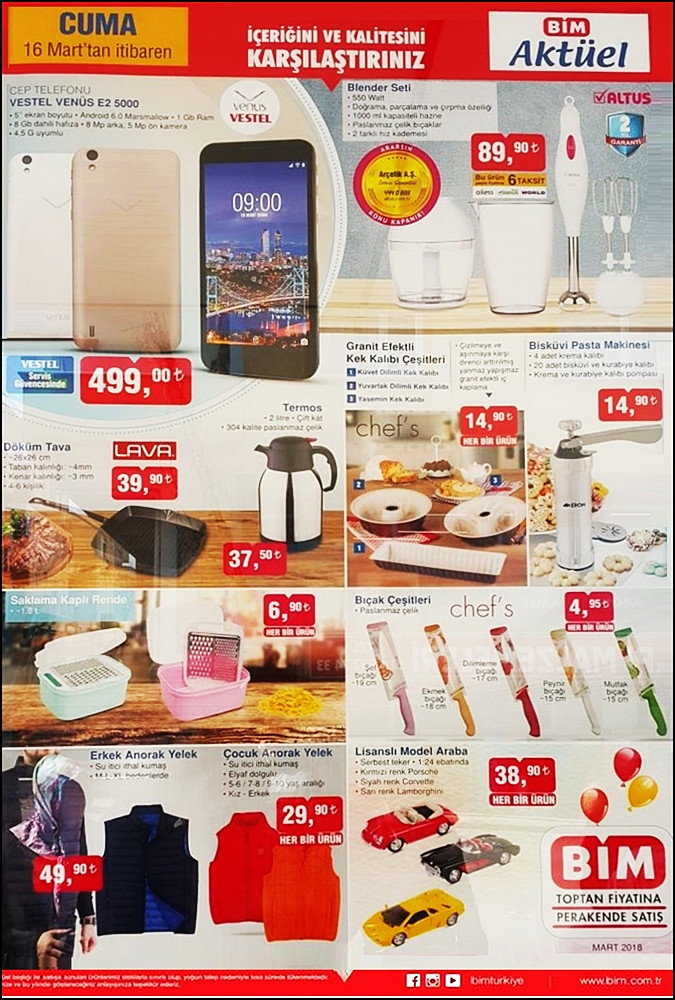 BİM 4 sayfalık 16 Mart indirim broşürü haftanın fırsat ürünleri  - Resim: 2