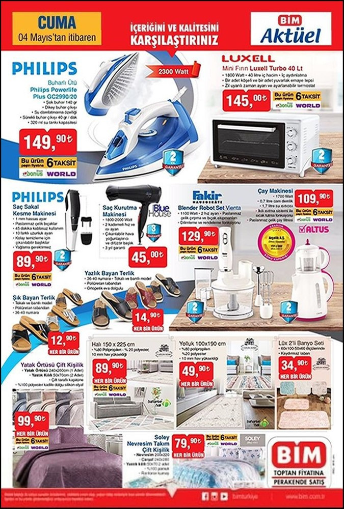 BİM 4 Mayıs aktüel ürünler kataloğu yeni indirim reyonu ürünler - Resim: 1