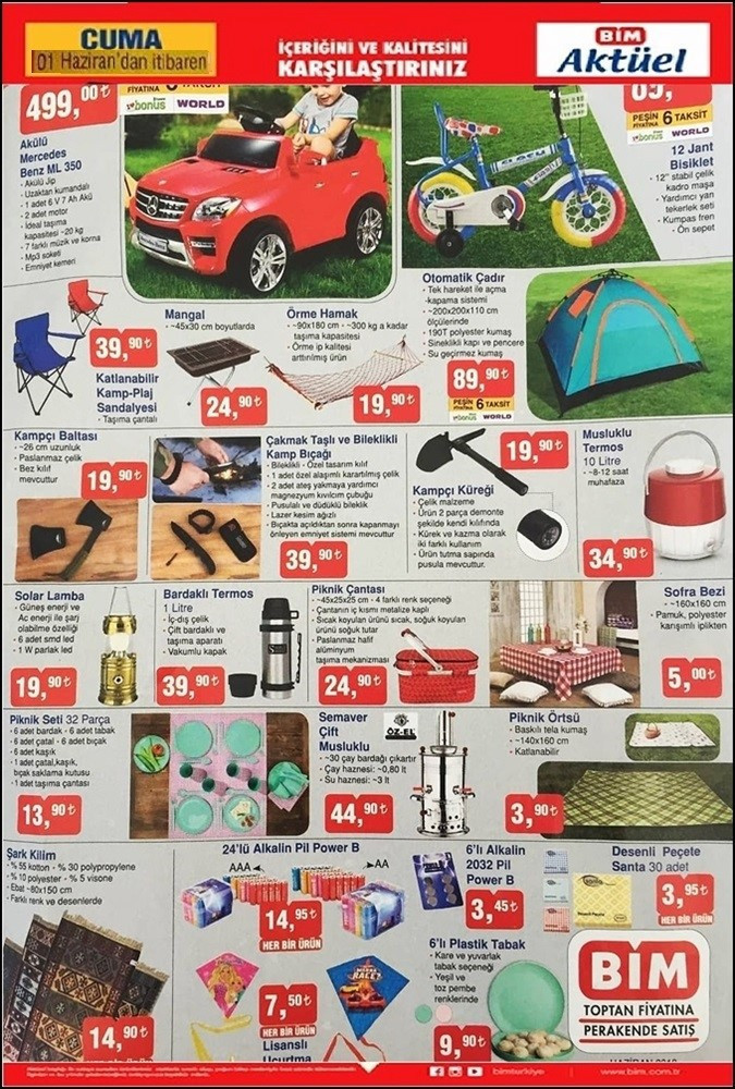 BİM aktüel 1 Haziran fırsatları aktüel ürünleri 2018 - Resim: 1