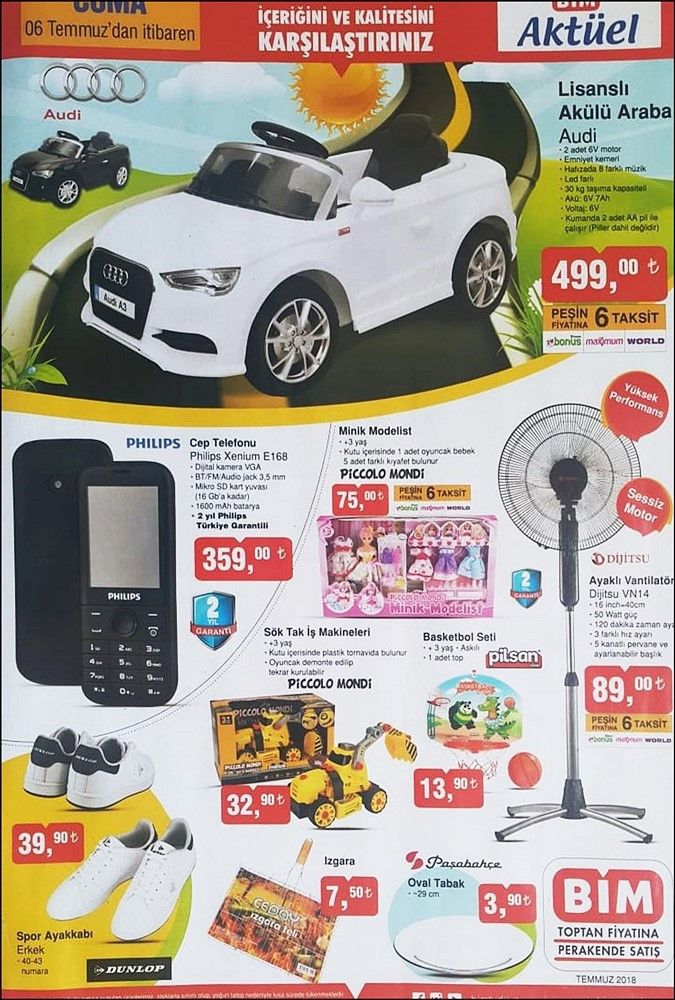 BİM aktüel 6 Temmuz kataloğu indirimli fırsat ürünleri güncel broşür - Resim: 1