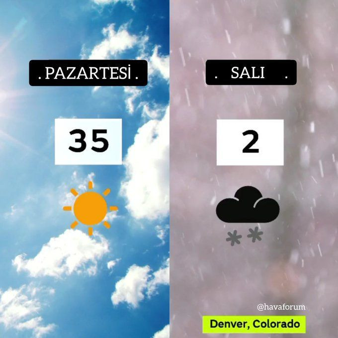 ABD'de 3 saatte sıcaklık 33 derece düştü! Kar yağışı başladı - Resim: 2