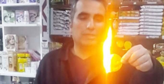 Kayserili bakkal cipsi ateşe verdi cips plastik gibi yandı olay görüntüler - Resim: 4