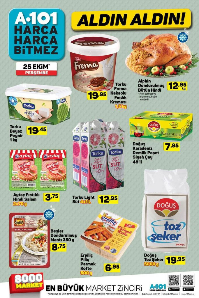 A101 25 Ekim aktüel katalog ürünleri güncel fiyat listesi  - Resim: 1