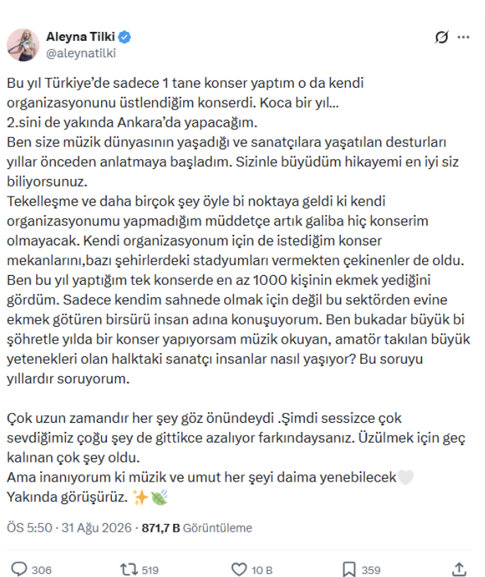 Aleyna Tilki'den tekelleşme çıkışı! "Sanırım artık konser yapamayacağım" - Resim: 7