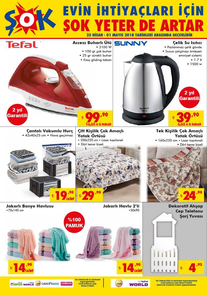 ŞOK 25 Nisan aktüel indirim kataloğu 2018 yeni liste - Resim: 4
