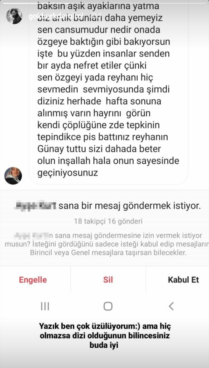 Kanal 7 Yemin dizisinin Emir'i Gökber Demirci takipçisini ifşa etti bakın neler yazıyor - Resim: 2