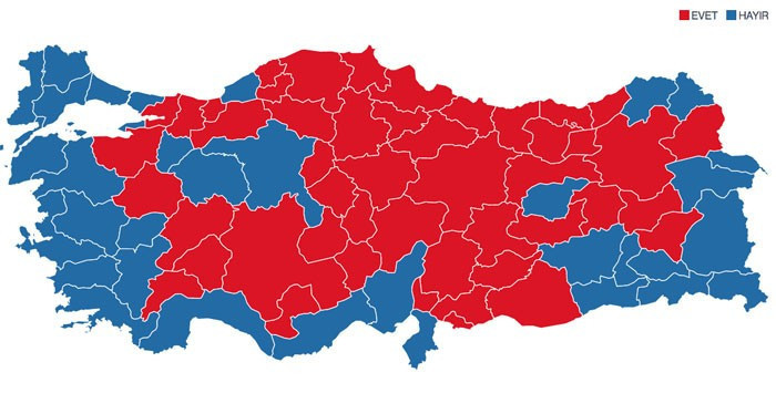 Hayır oyu veren iller listesi! İl il referandum sonuçları - Resim: 1