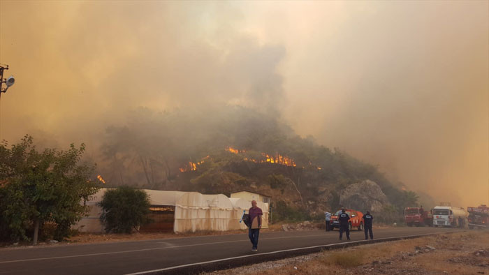 Antalya'da orman yangını kırmızı alarm verildi! Evleri tehdit ediyor... - Resim: 3