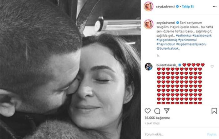 Ceyda Düvenci eşi Bülent Şakrak'ı uğurladı Sefirin Kızı sete çıkıyor - Resim: 3