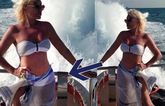 Ajda Pekkan'ın bikinili pozu olay! Fotoşopu abarttı göbek deliğine bakın - Resim: 2