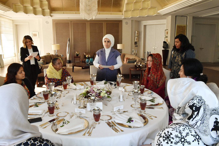 Emine Erdoğan liderlerin eşlerine yemek verdi - Resim: 2