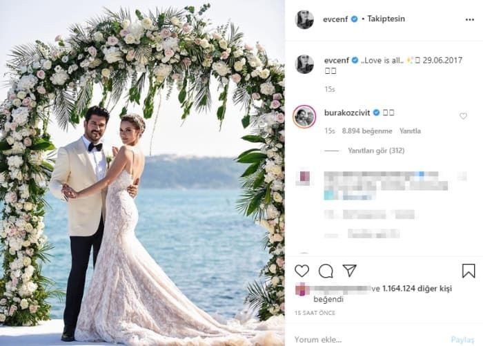 Fahriye Evcen Burak Özçivit'e aşkını böyle haykırdı 3. yıla özel paylaşım - Resim: 3