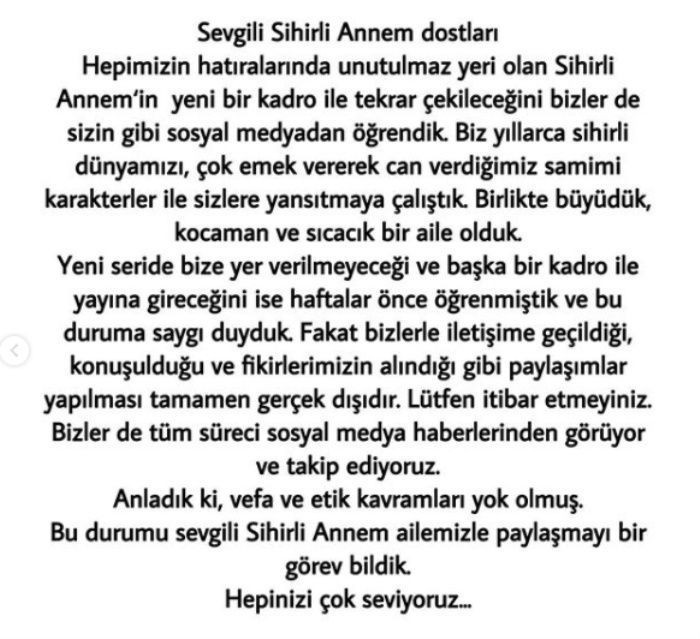 Sihirli Annem'in eski oyuncuları isyan etti: Vefa ve etik kavramları yok olmuş! - Resim: 3