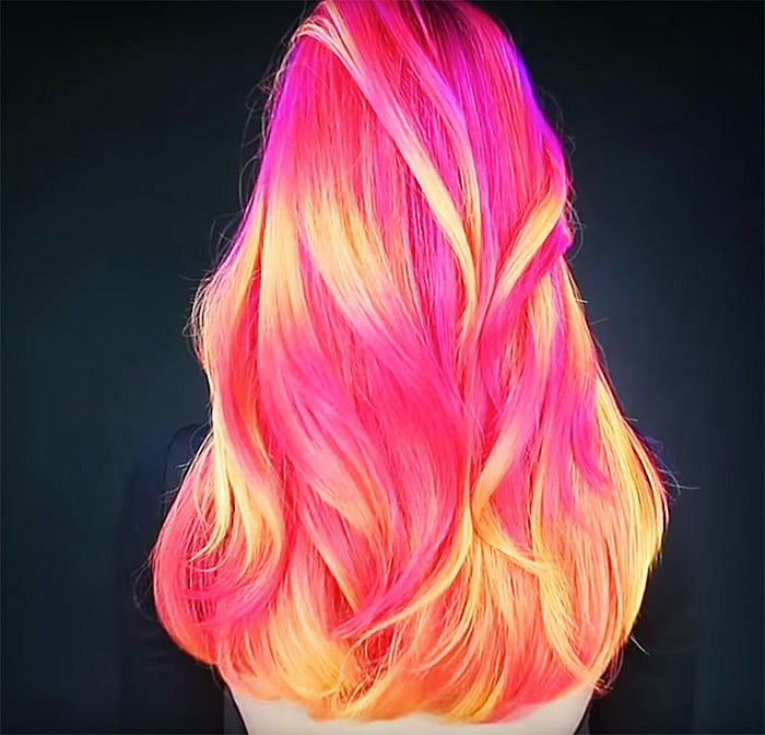 Bir acayip moda akımı fosforlu saçlar cesaret ister! - Resim: 1