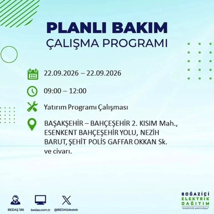 İstanbul iki gün boyunca karanlığa gömülecek! 21-22 Eylül elektrik kesintisi mahalle listesi - Resim: 66