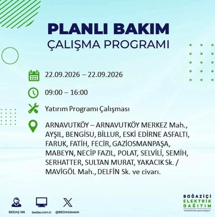 İstanbul iki gün boyunca karanlığa gömülecek! 21-22 Eylül elektrik kesintisi mahalle listesi - Resim: 85