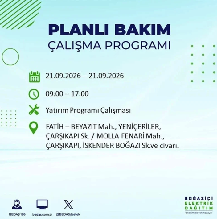 İstanbul iki gün boyunca karanlığa gömülecek! 21-22 Eylül elektrik kesintisi mahalle listesi - Resim: 37