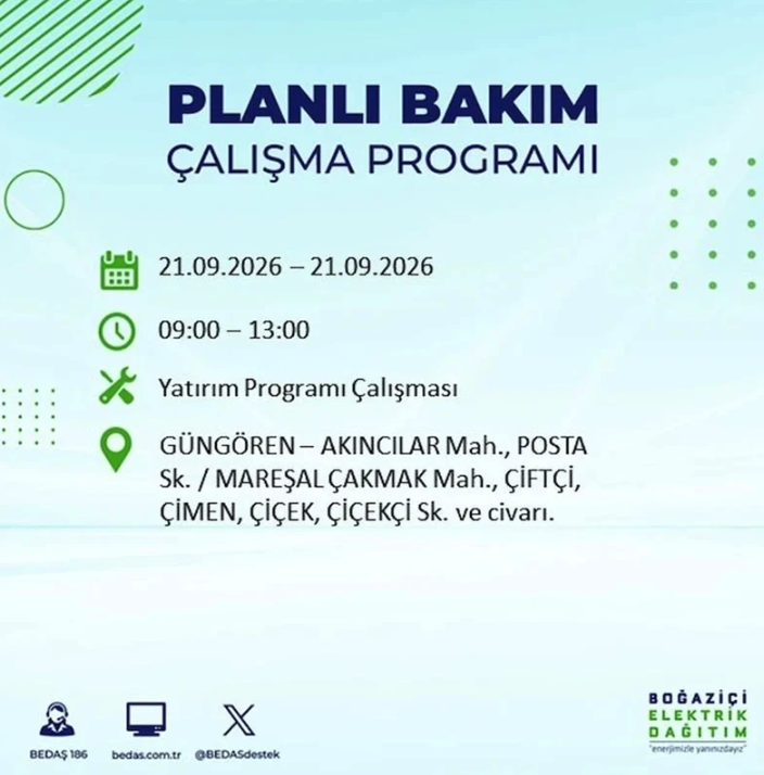 İstanbul iki gün boyunca karanlığa gömülecek! 21-22 Eylül elektrik kesintisi mahalle listesi - Resim: 30