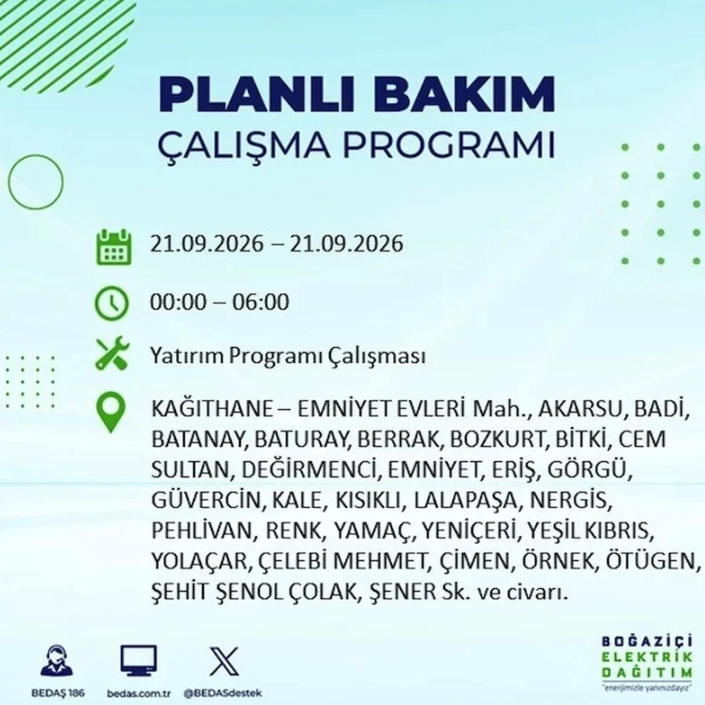 İstanbul iki gün boyunca karanlığa gömülecek! 21-22 Eylül elektrik kesintisi mahalle listesi - Resim: 27