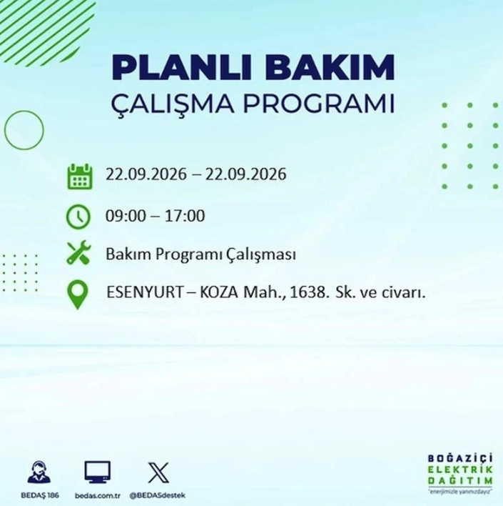 İstanbul iki gün boyunca karanlığa gömülecek! 21-22 Eylül elektrik kesintisi mahalle listesi - Resim: 121