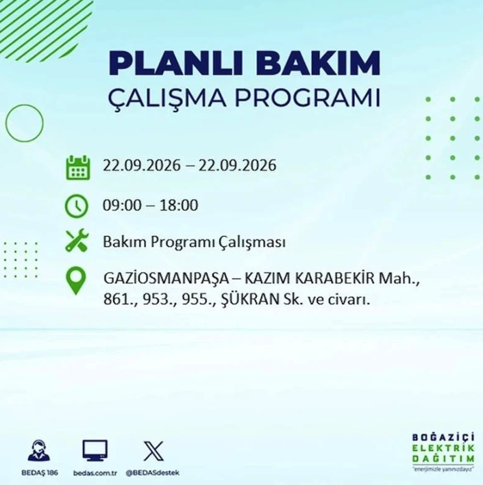 İstanbul iki gün boyunca karanlığa gömülecek! 21-22 Eylül elektrik kesintisi mahalle listesi - Resim: 114