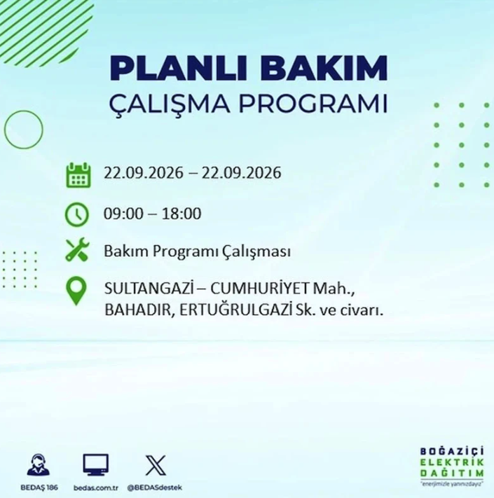 İstanbul iki gün boyunca karanlığa gömülecek! 21-22 Eylül elektrik kesintisi mahalle listesi - Resim: 101