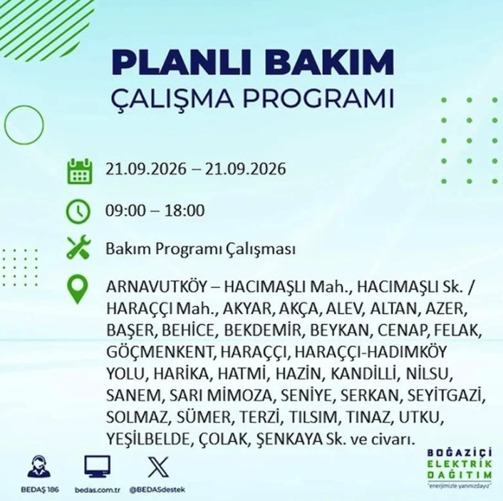 İstanbul iki gün boyunca karanlığa gömülecek! 21-22 Eylül elektrik kesintisi mahalle listesi - Resim: 58
