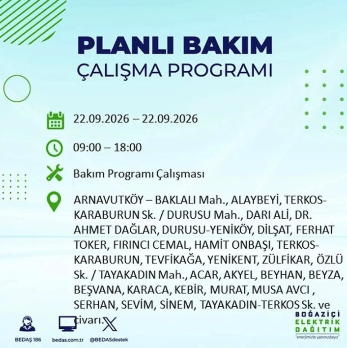 İstanbul iki gün boyunca karanlığa gömülecek! 21-22 Eylül elektrik kesintisi mahalle listesi - Resim: 84