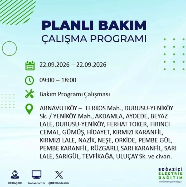 İstanbul iki gün boyunca karanlığa gömülecek! 21-22 Eylül elektrik kesintisi mahalle listesi - Resim: 83